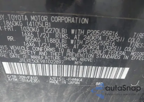 2008 Scion Xb Xb from USA, damaged, VIN JTLKE50E981022897